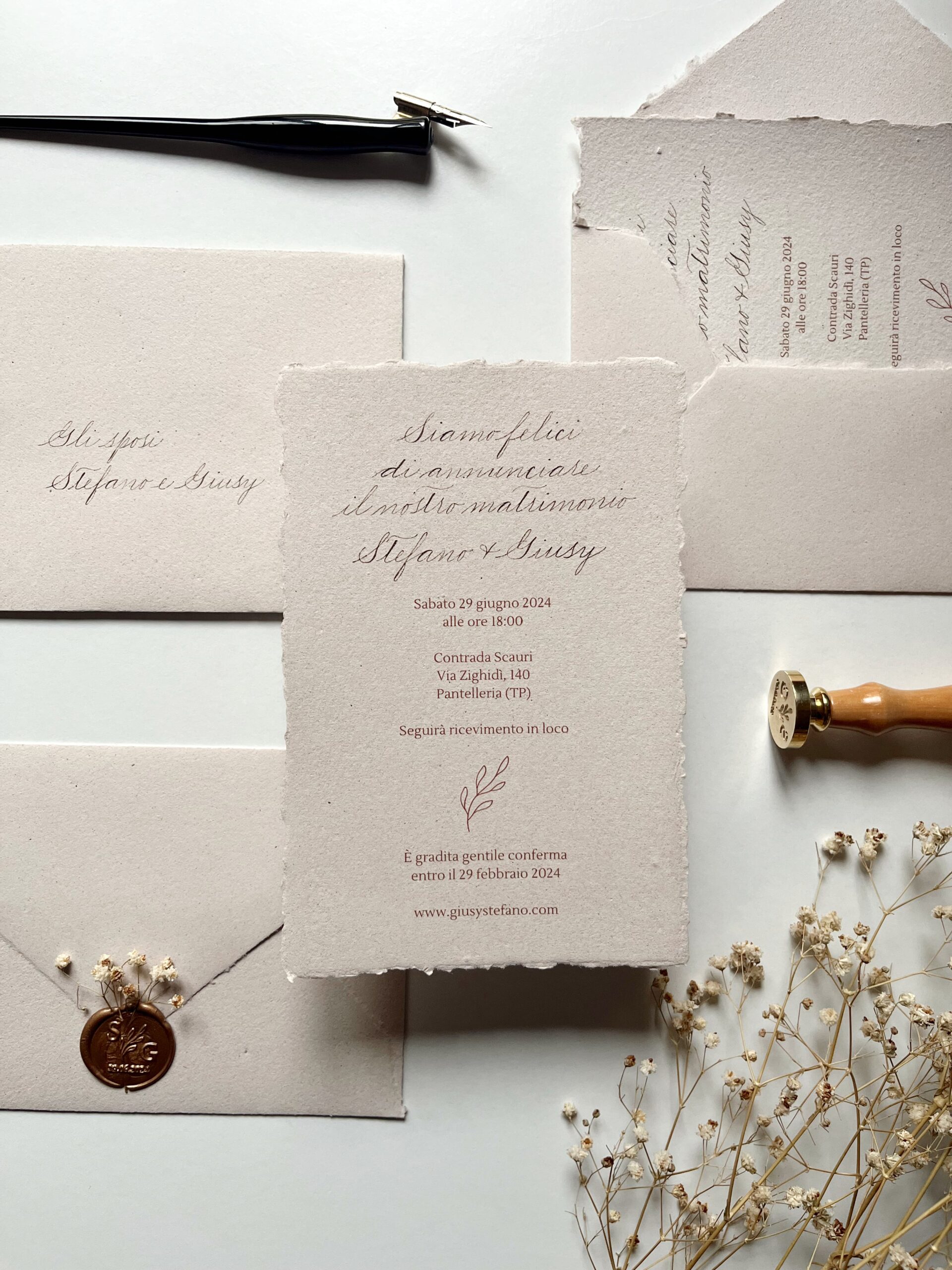 Calligrafia partecipazioni di matrimonio Napoli