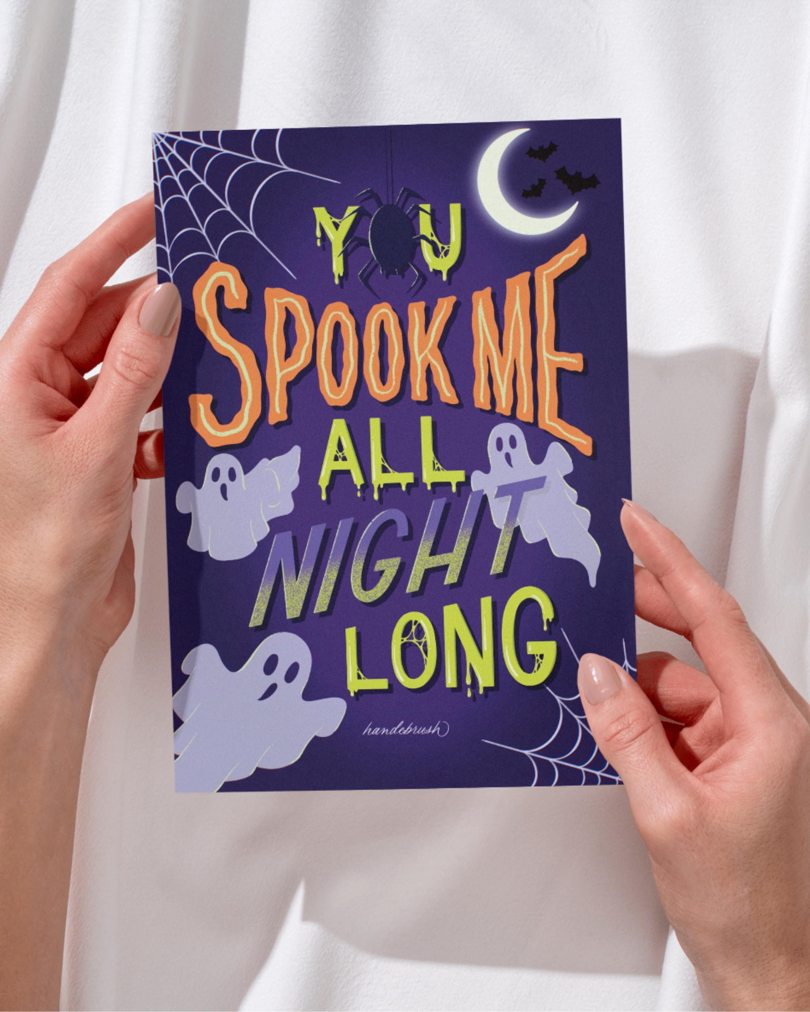 Lettering digitale di Halloween per biglietto di auguri