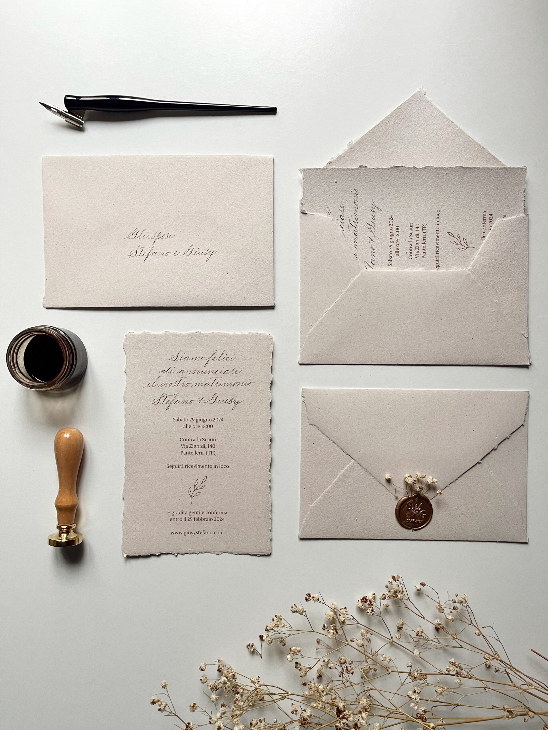 Calligrafia partecipazioni di matrimonio Napoli