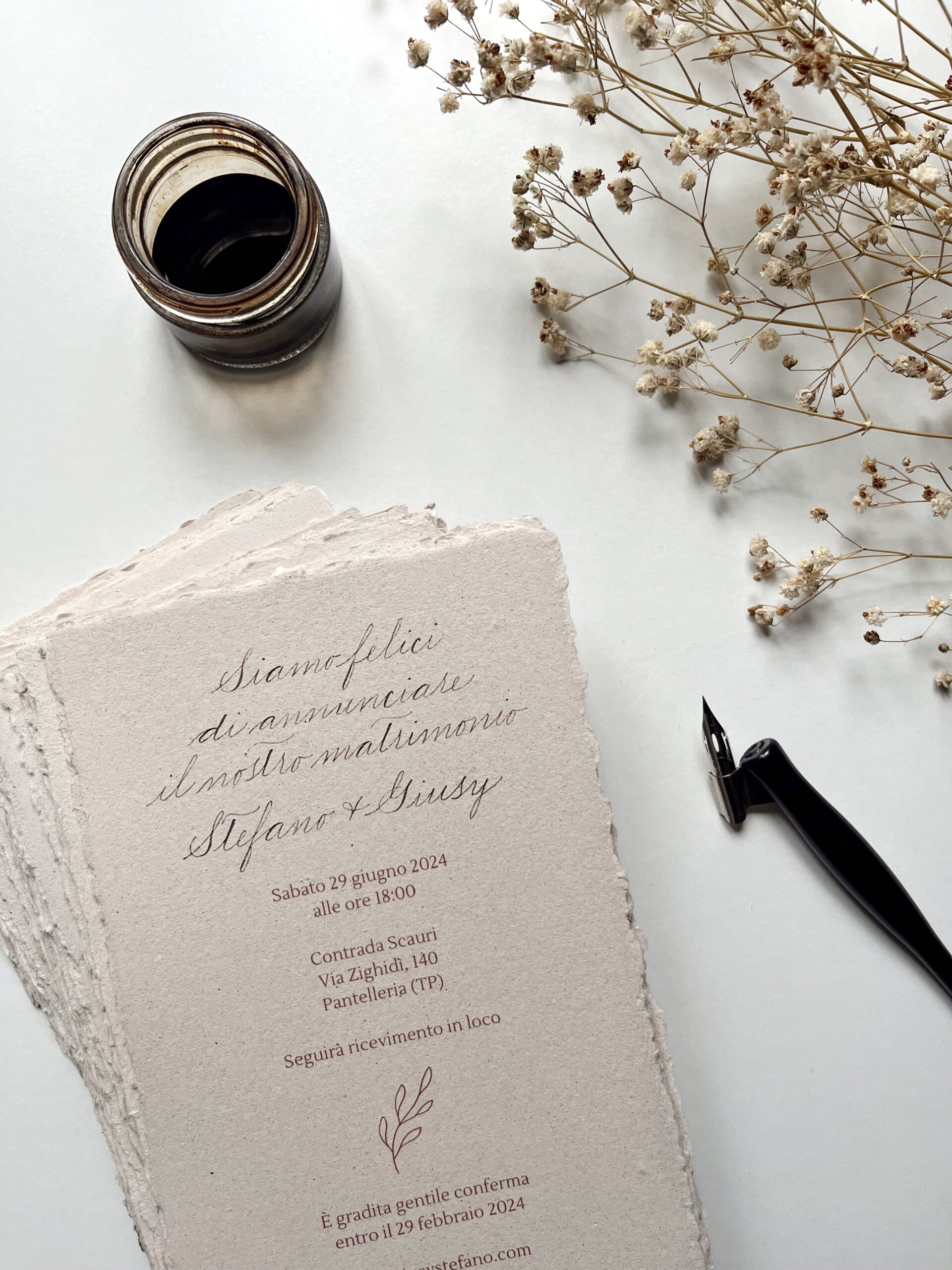 Calligrafia partecipazioni di matrimonio Napoli
